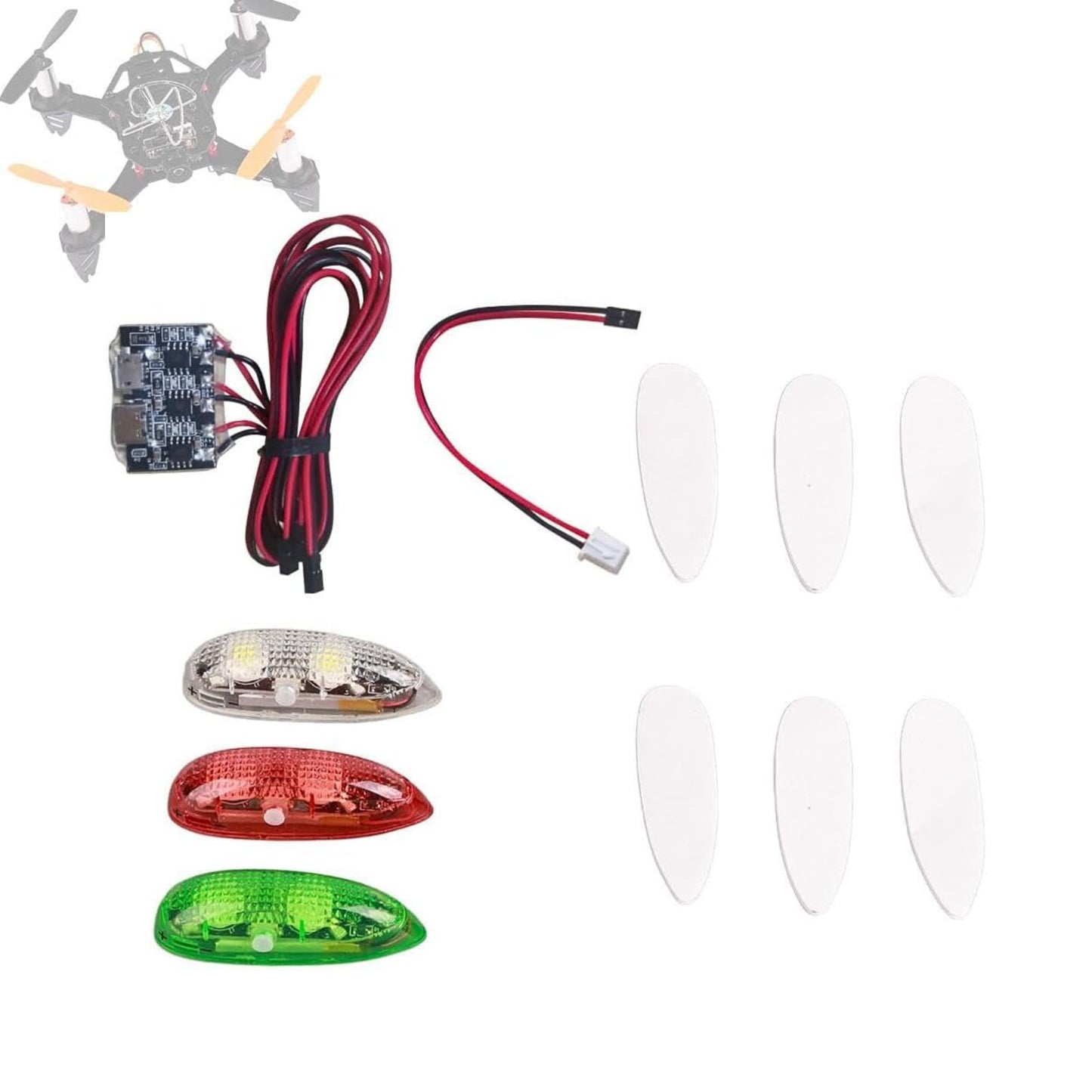 Drone LED Strobe Lights Wireless Anti-Collision 3-Pack for RC Aircraft – 3pcs