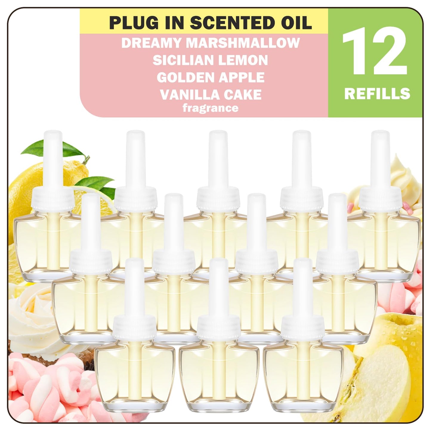 Fragrance Oil Refill for Air Fresheners 12 x 19ml – Dreamy Marshmallow