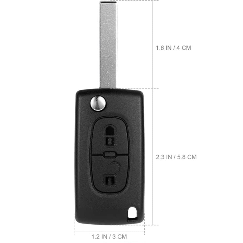 OGGIPRO 2 Button Key Housing for Peugeot/Citroen – CE0523
