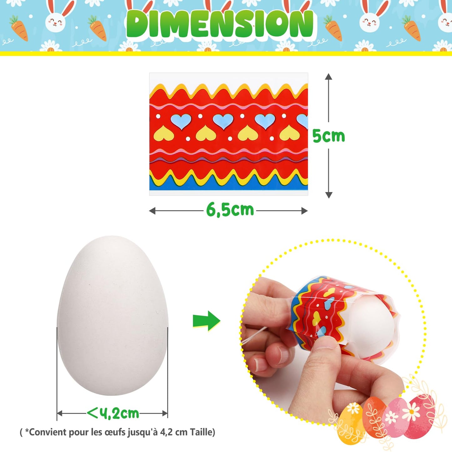 Shrink Film 32-Pack 5x6.5cm for Crafts DIY Decorating Eggs Gifts – 32 Pieces