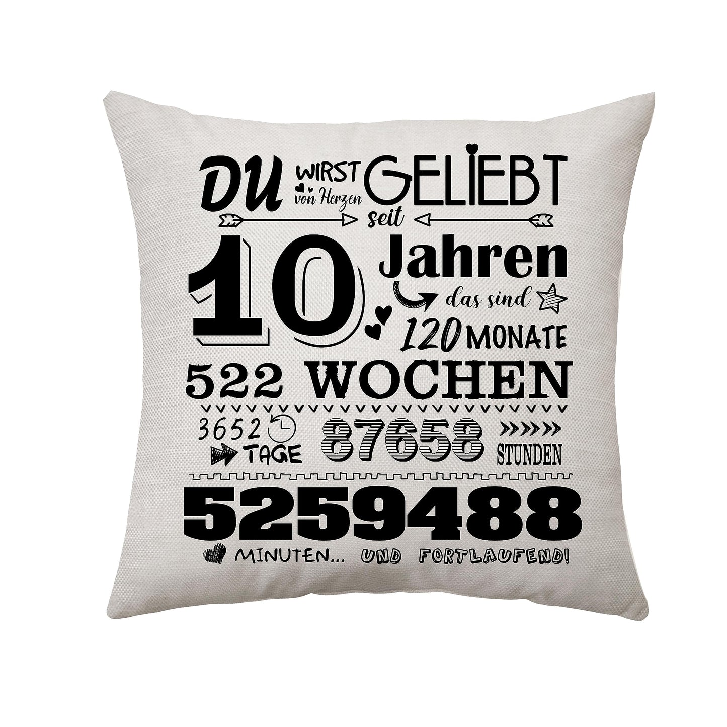 25th Wedding Anniversary Pillowcase Keepsake Gift for Couple – 25th