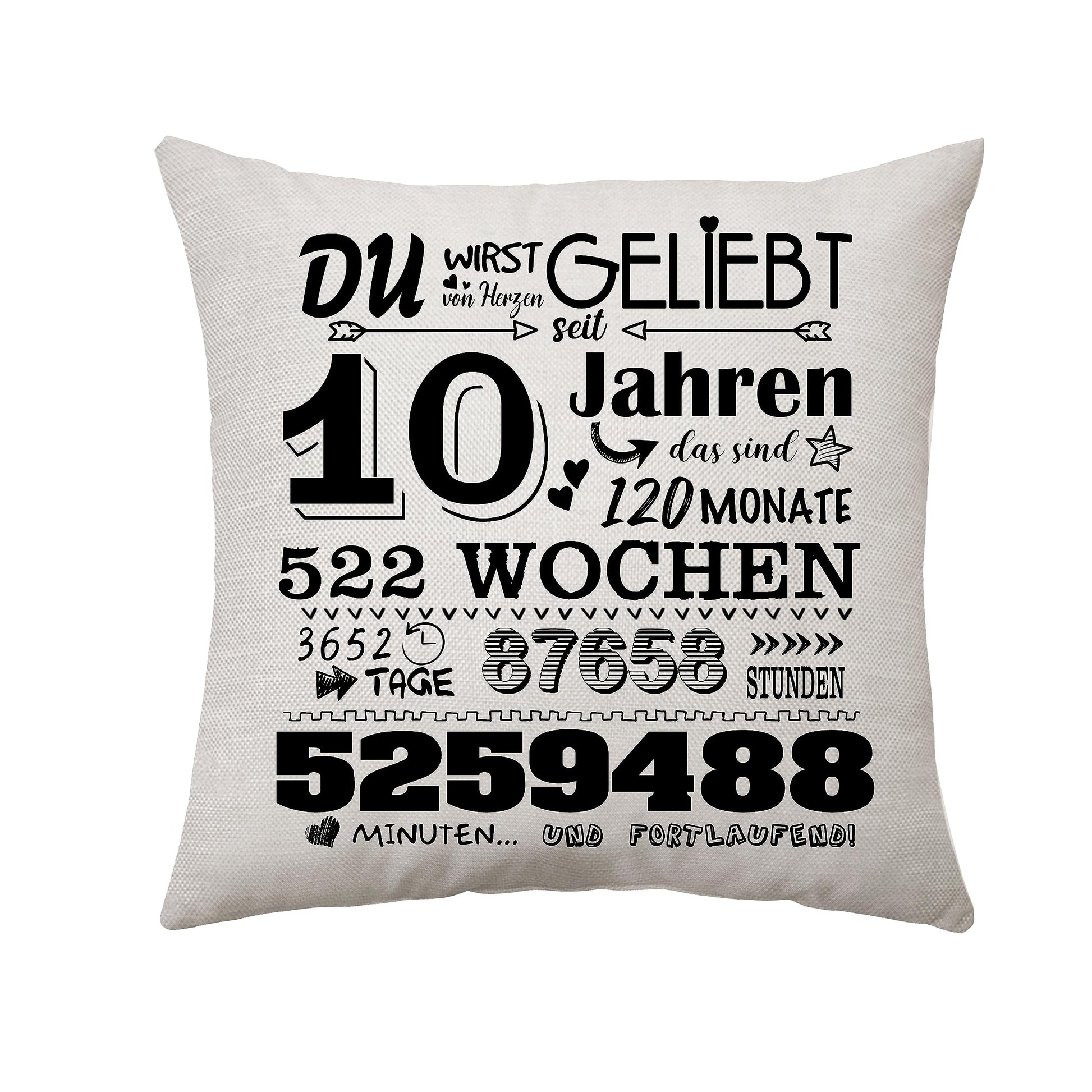 25th Wedding Anniversary Pillowcase Keepsake Gift for Couple – 25th