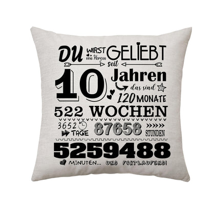 25th Wedding Anniversary Pillowcase Keepsake Gift for Couple – 25th