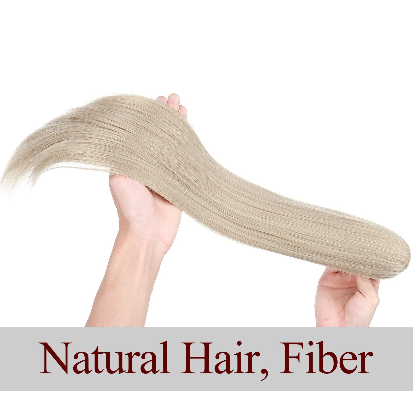 Clip-in Ponytail Braid Heat-Resistant Micro-Wavy Hairpiece 55cm – Ash Blonde Mix