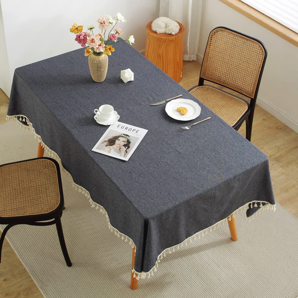 Rectangular Cotton Tassel Tablecloth – Various sizes