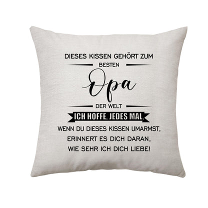 Grandpa Pillowcase Best Grandpa Gift for Grandson Granddaughter – Square
