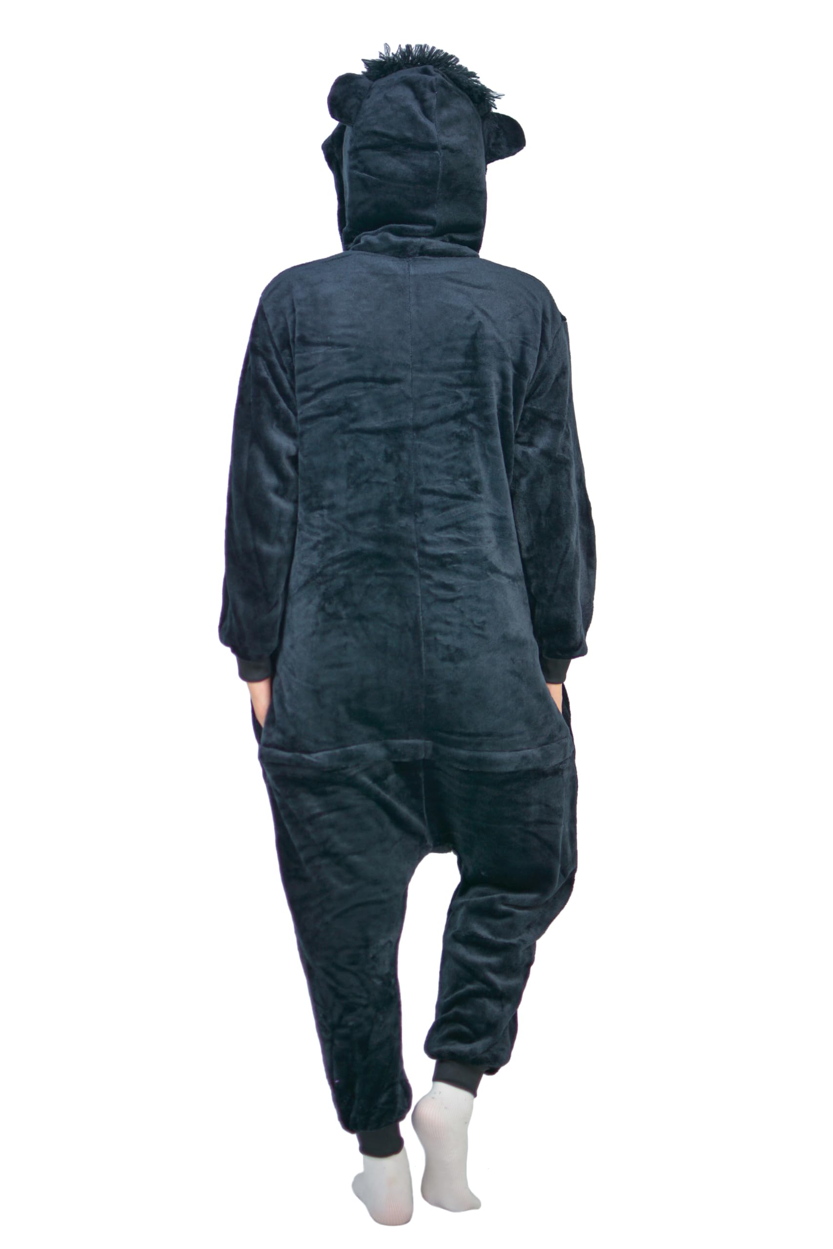 Gorilla Onesie Costume Adult Animal Jumpsuit Pajamas – S