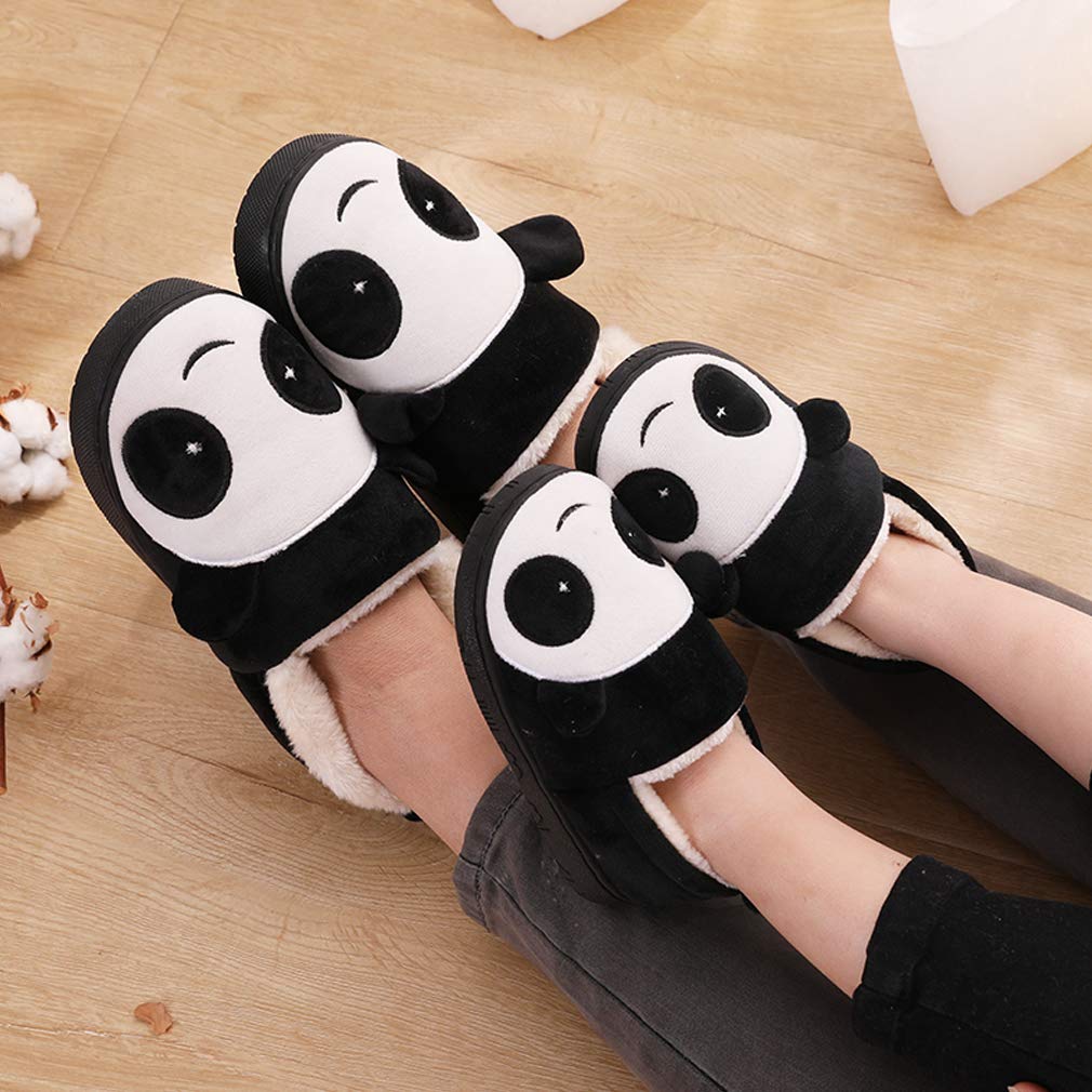 Kids' Plush Cat Slippers Non-Slip Warm – Black EU30-31 (Label 210)