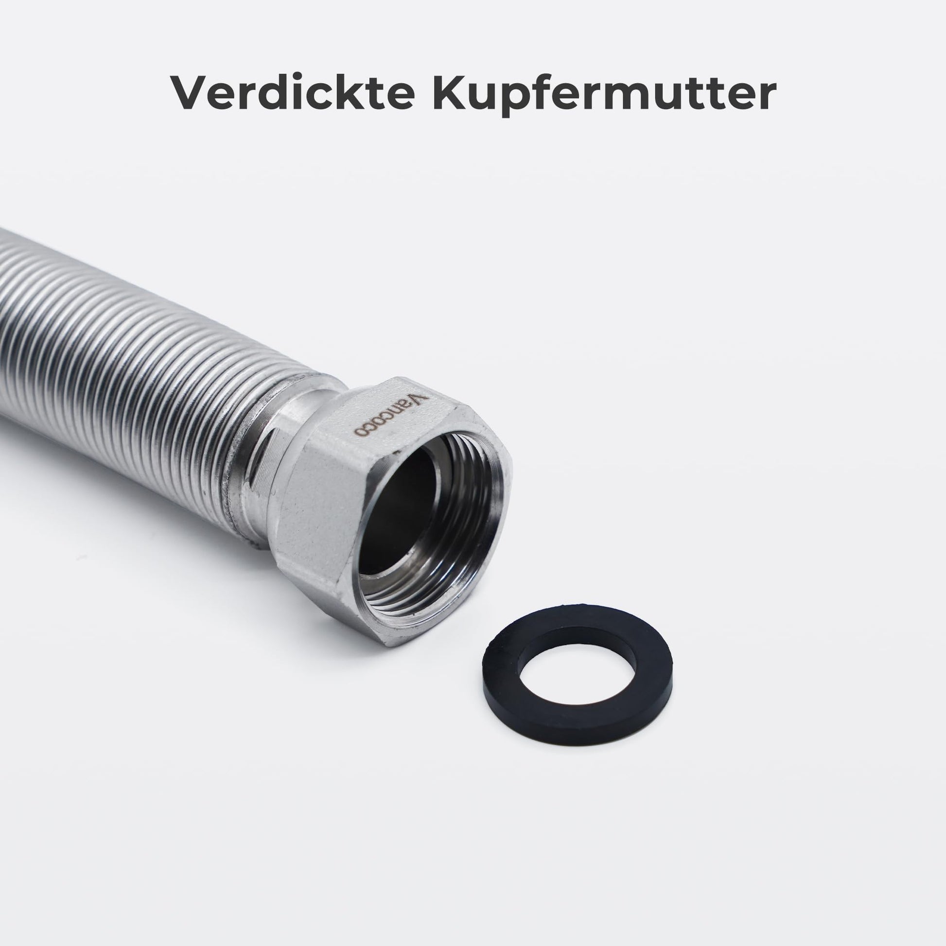 Flexible Corrugated Pipe 3/4in Adjustable 200-400mm Stainless Steel - 2-Pack
