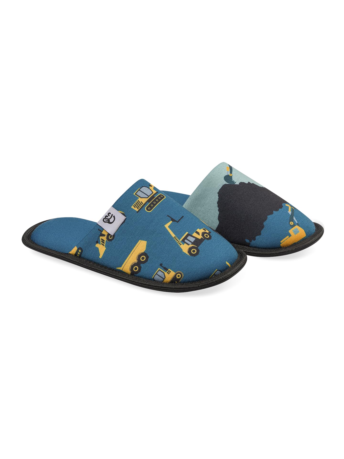 Memory Foam Slippers Unisex Family Kids Fun Designs – Excavator EU 34-35