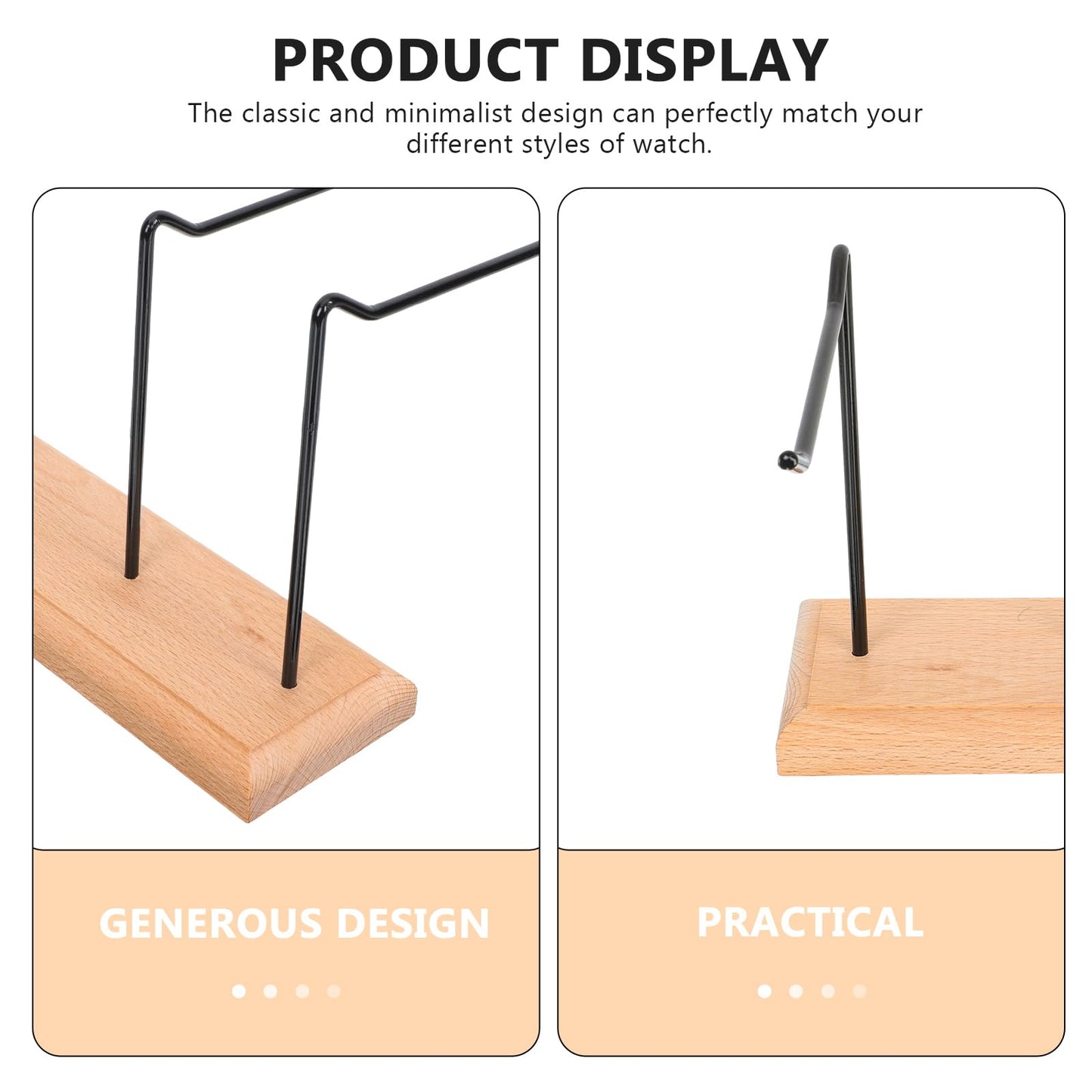 YARNOW Iron Jewelry Stand Minimalist Display for Earrings and Necklaces – 21x16x8 cm