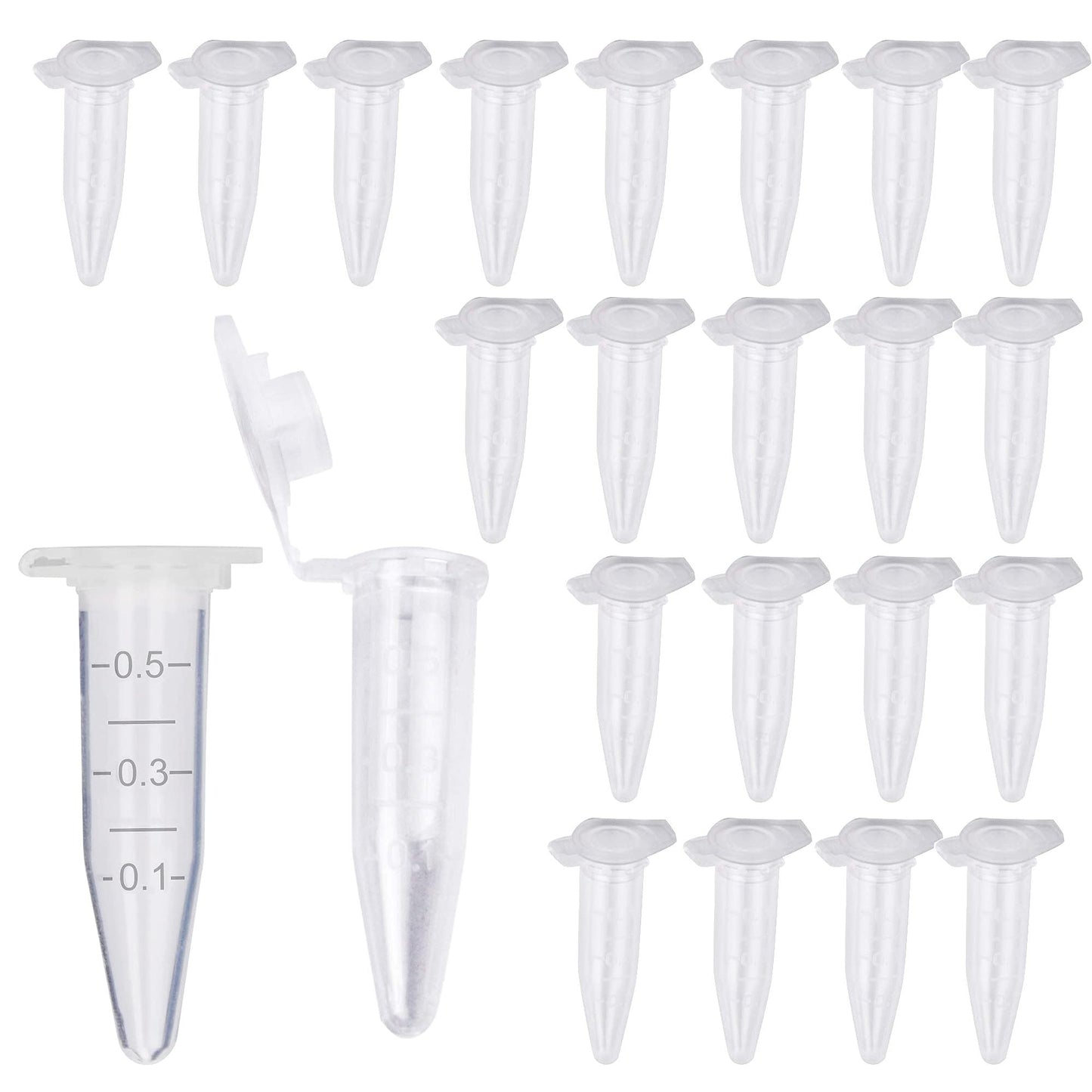 Micro Centrifuge Tubes 0.5ml Plastic Test Tubes with Snap Cap – 300 Pcs