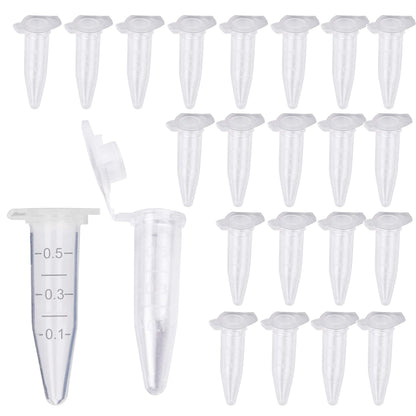 Micro Centrifuge Tubes 0.5ml Plastic Test Tubes with Snap Cap – 300 Pcs