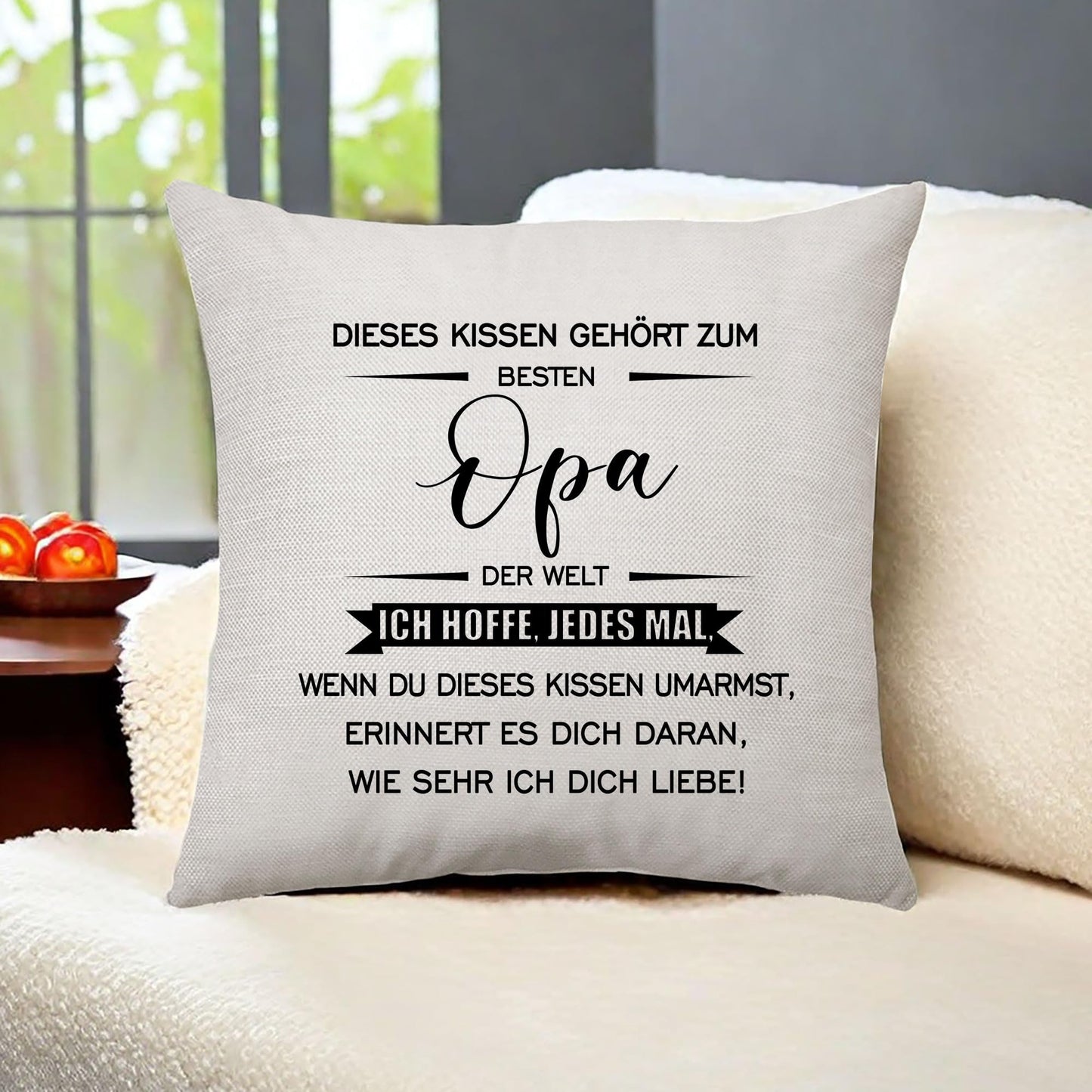 Grandpa Pillowcase Best Grandpa Gift for Grandson Granddaughter – Square