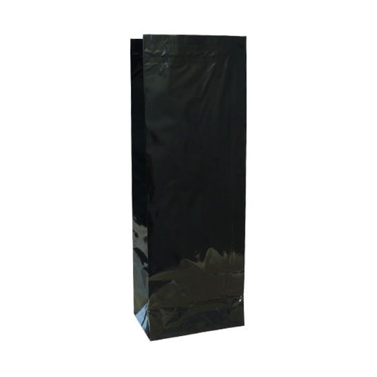 Flat-Bottom Gift Bags 50-Pack 4-Ply Black 400ml Food-Safe