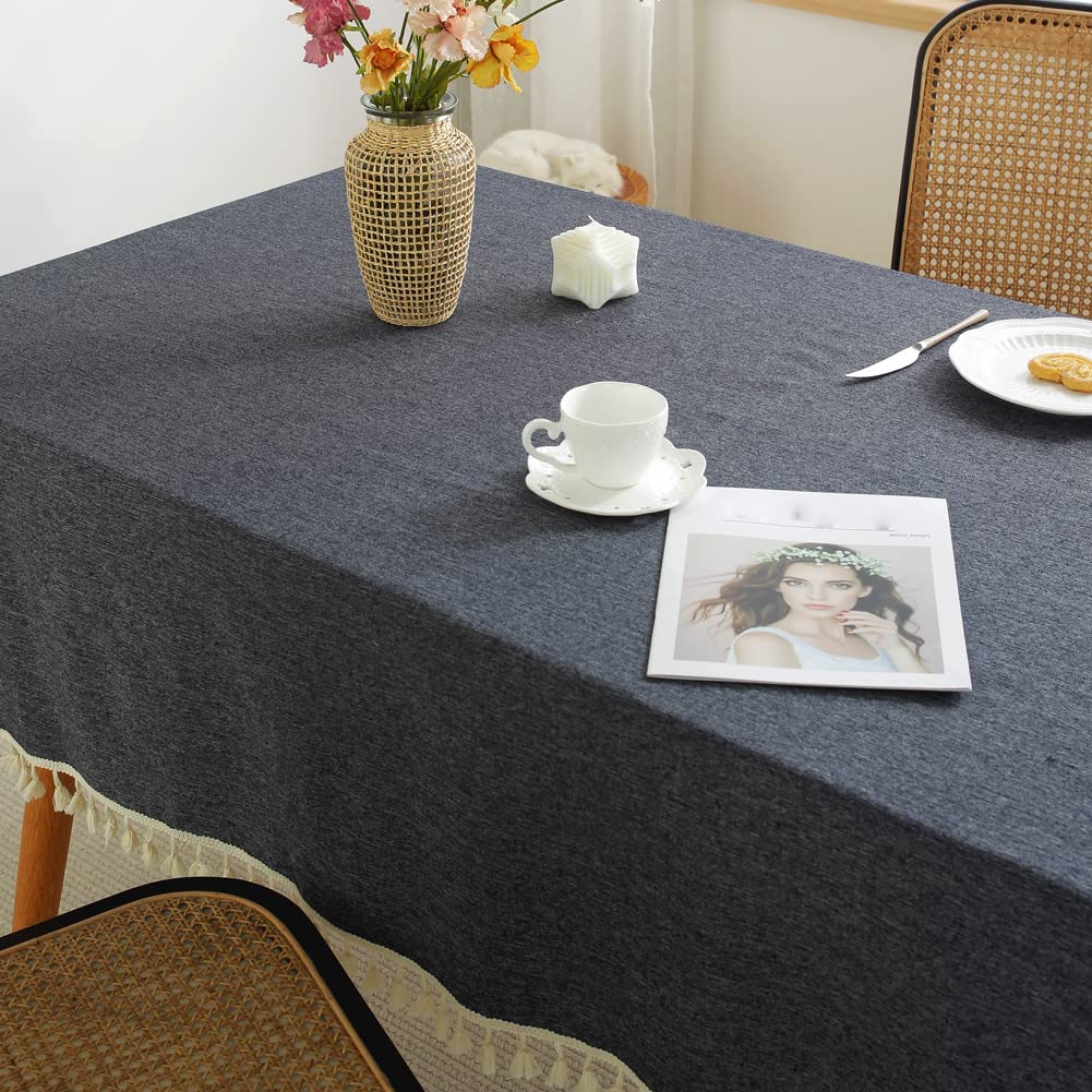 Rectangular Cotton Tassel Tablecloth – Various sizes
