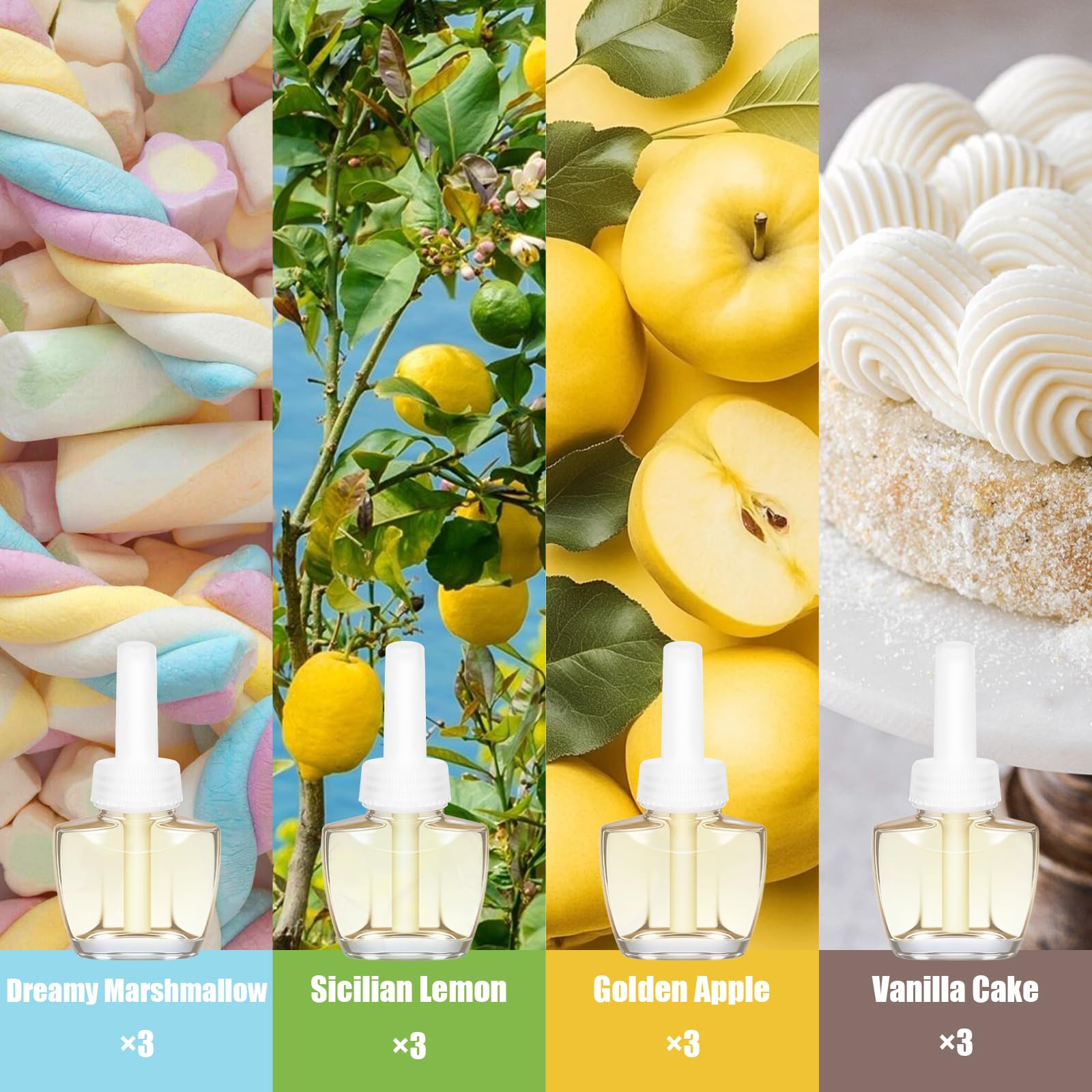 Fragrance Oil Refill for Air Fresheners 12 x 19ml – Dreamy Marshmallow