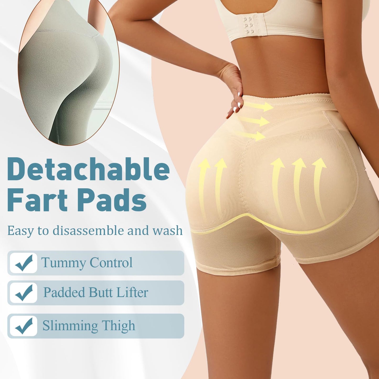 Women’s Padded Butt-Lifting Shapewear Panties Push-Up with Padding – Skin S