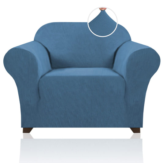 Stretch Armchair Cover Single Lycra Textured Jacquard – Powder Blue