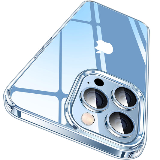 iPhone 13 Pro Case Indestructible Military Protection Slim Transparent – Clear