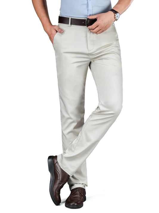 Men’s Lightweight Summer Trousers Stretch Bamboo-Linen Blend – Various