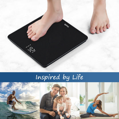 Vitafit Digital Bathroom Scale, High Accuracy, LED Display, Step-On Function, 182 kg Capacity, 3 x AAA Batteries Included,