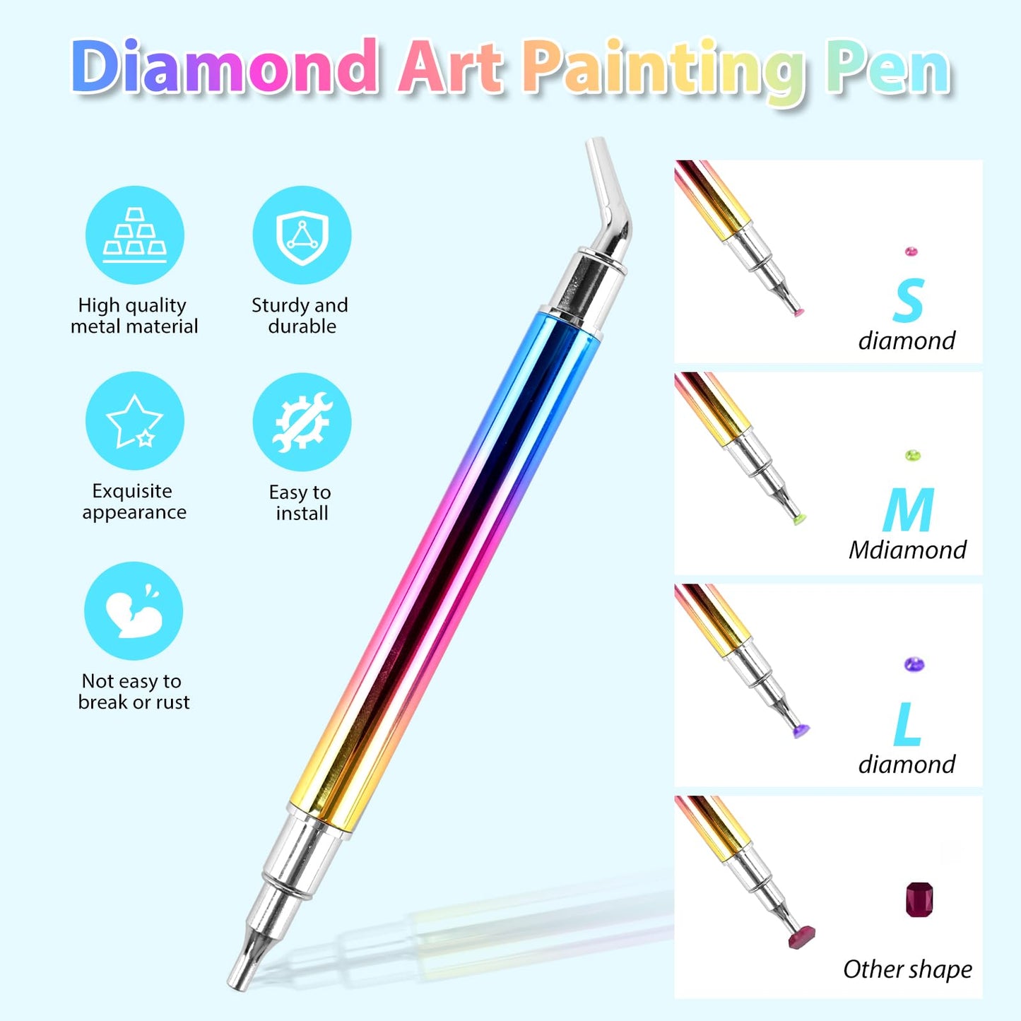 testyu E-Painter Diamond Painting Pen, Electric Diamond Painting Pen Vacuum Diamond Painting Pen Kits with Storage Tray, 3