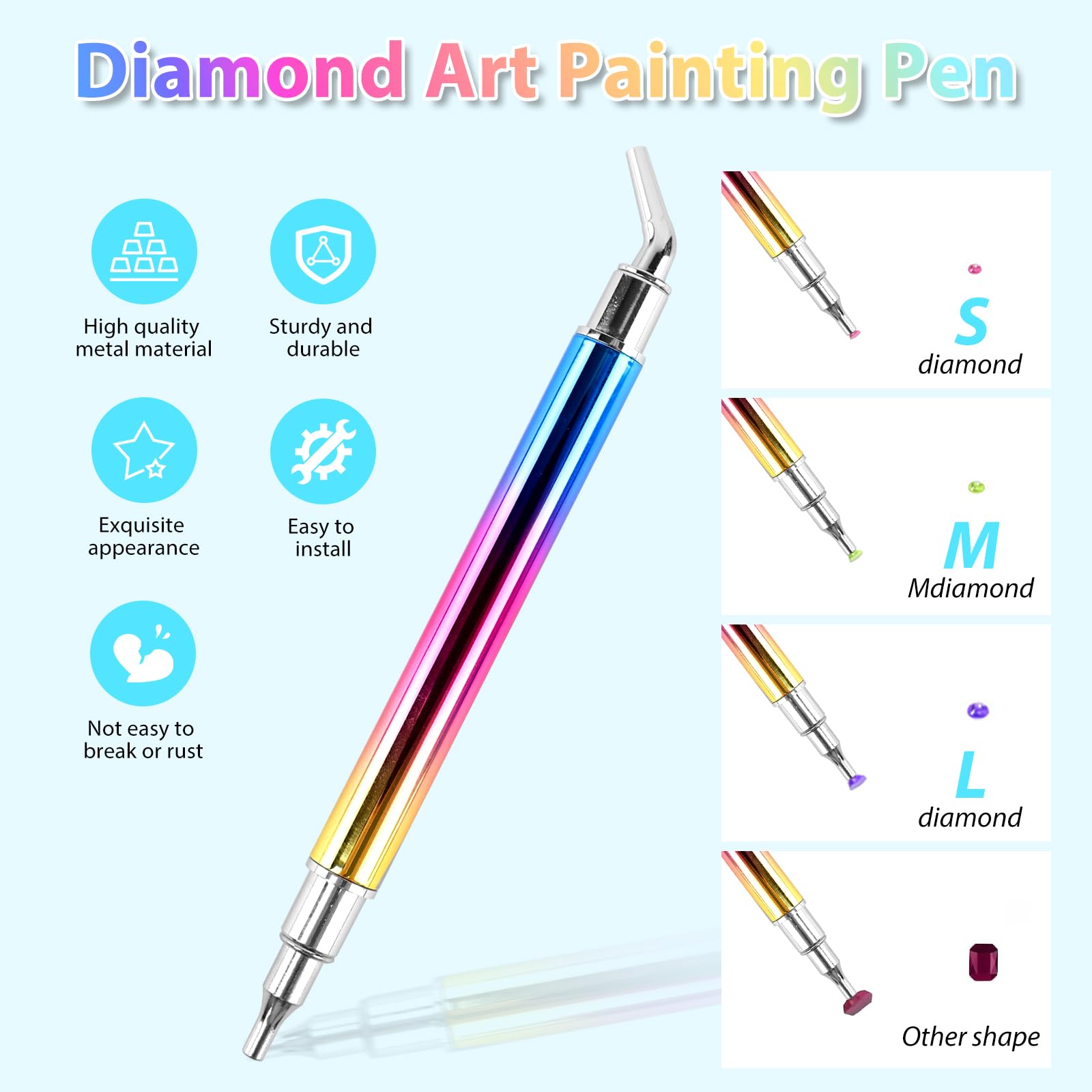 testyu E-Painter Diamond Painting Pen, Electric Diamond Painting Pen Vacuum Diamond Painting Pen Kits with Storage Tray, 3