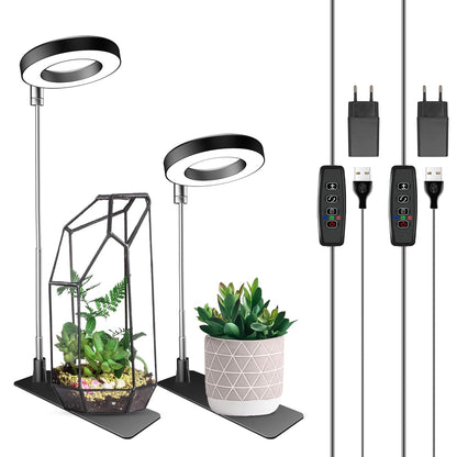 Wiaxulay LED Plant Lamp Full Spectrum for Indoor Plants Grow Light with 3 Modes Full Spectrum, 10 Brightness Levels, 3/9/12Hrs Timer, Plant Light, Height Adjustable Plant Light Base, 1 piece