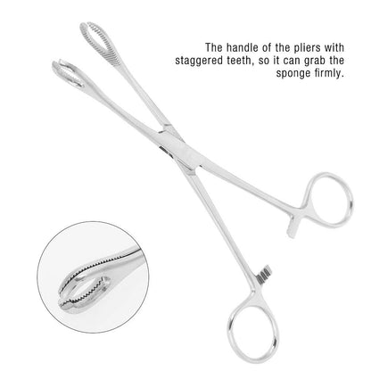 Stainless Steel Piercing Pliers Professional Tool for Septum, Ear, Lip, Navel – Silver