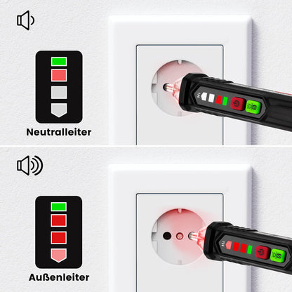 KAIWEETS Non-Contact Voltage Detector VT200, LCD Voltage Tester with Dual Range to Identify Phase and Neutral,