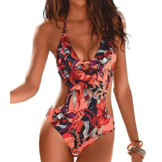 DURINM Tummy Control Monokini Swimwear – Black