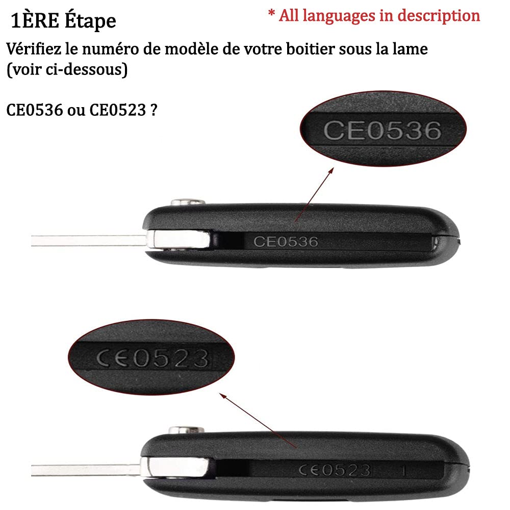 OGGIPRO 2 Button Key Housing for Peugeot/Citroen – CE0523