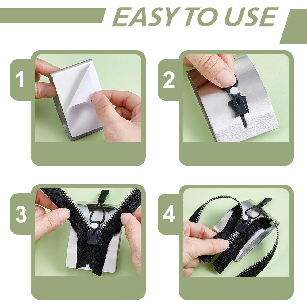 Zipper Fixing Tool 2pc Stainless Steel Zipper Pull Slider Repair Slider Helper for Clothing – 2 Colours