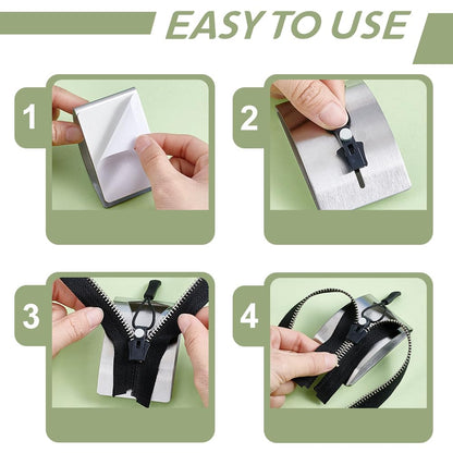 Zipper Fixing Tool 2pc Stainless Steel Zipper Pull Slider Repair Slider Helper for Clothing – 2 Colours