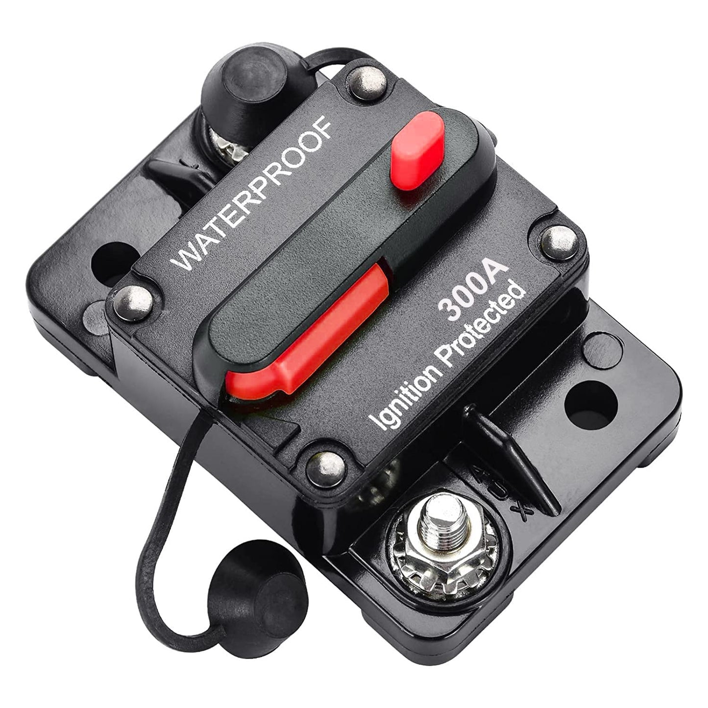 Gebildet 12V-42VDC (300A) Circuit Breaker 300Amp with Manual Reset Waterproof Inline Fuse Inverter for Marine Trolling Motor