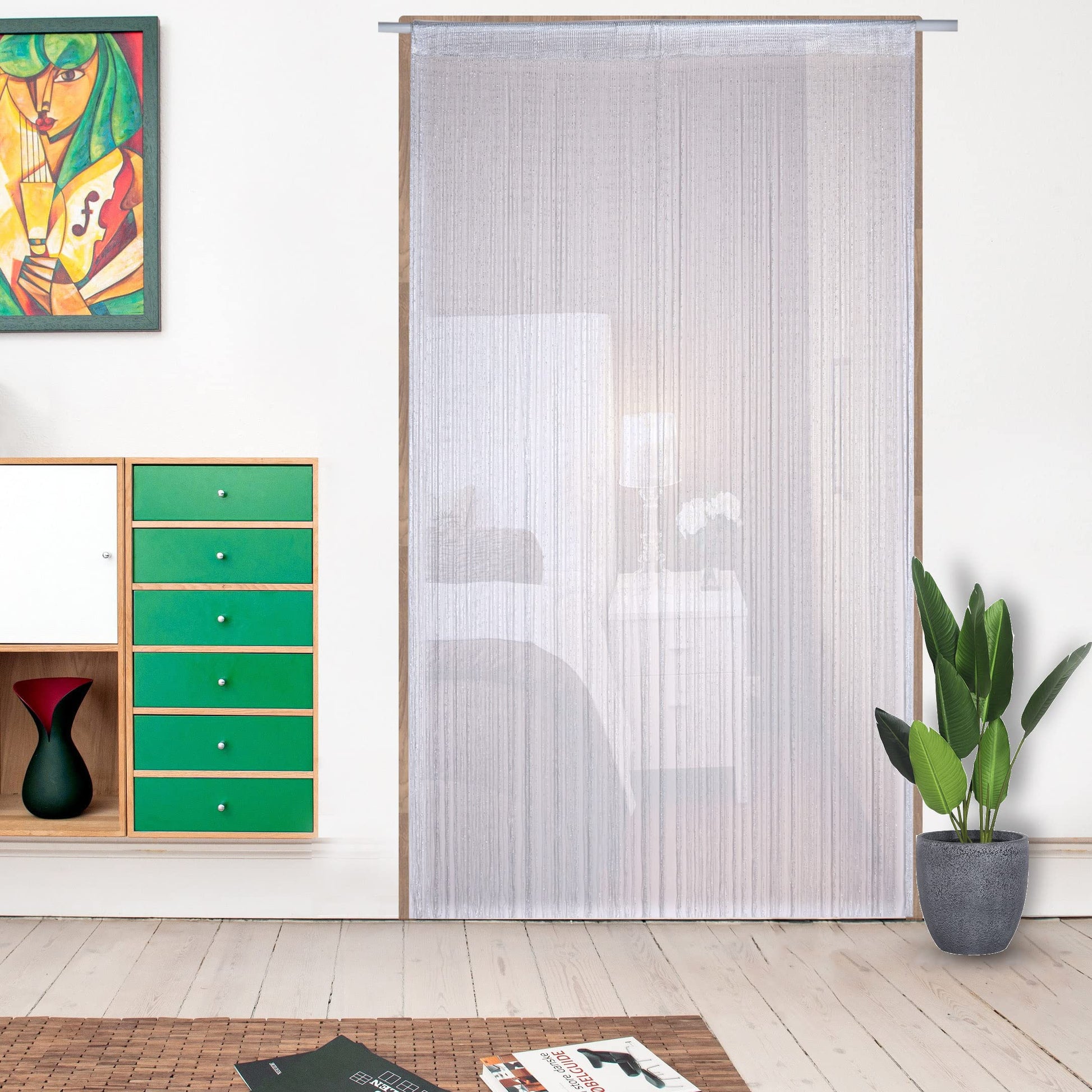 Glitter Curtains Room Divider Panels for Doors and Windows – 100 x 200 cm
