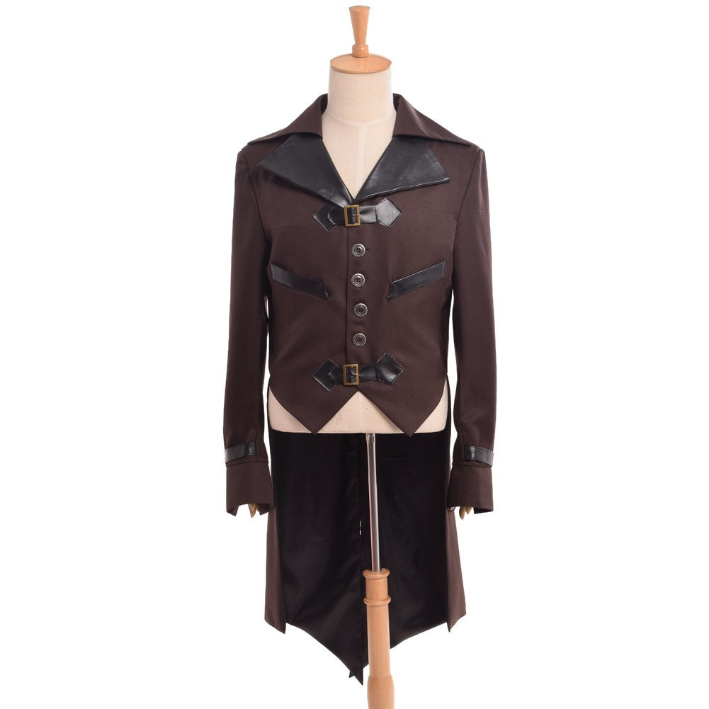 Steampunk Victorian Gothic Tailcoat Jacket Men's Halloween Costume – XL