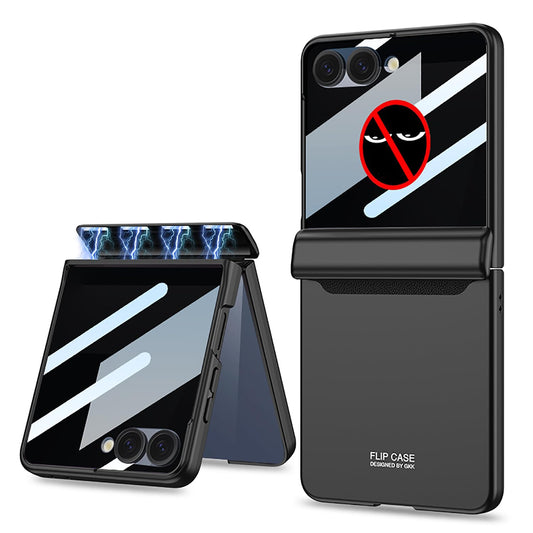 Samsung Galaxy Z Flip 7 Case Hinged Privacy Screen Protector All-Inclusive – Black