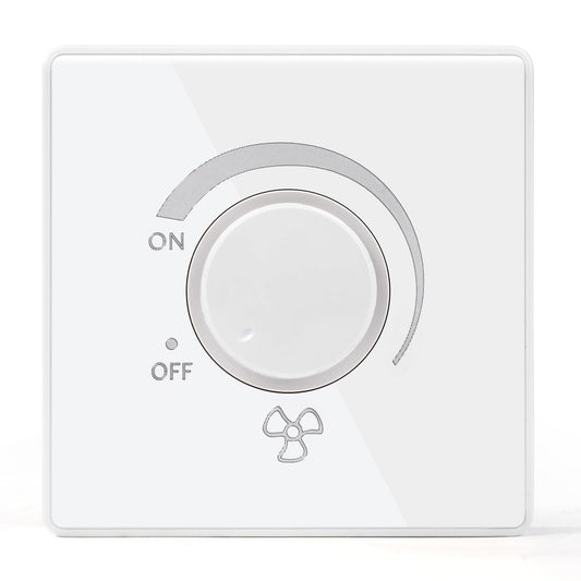 DEWIN Wall Switch, 86 Type Ceiling Fan Speed Controller Wall Mounted Dimmer Switch 10A AC 220V