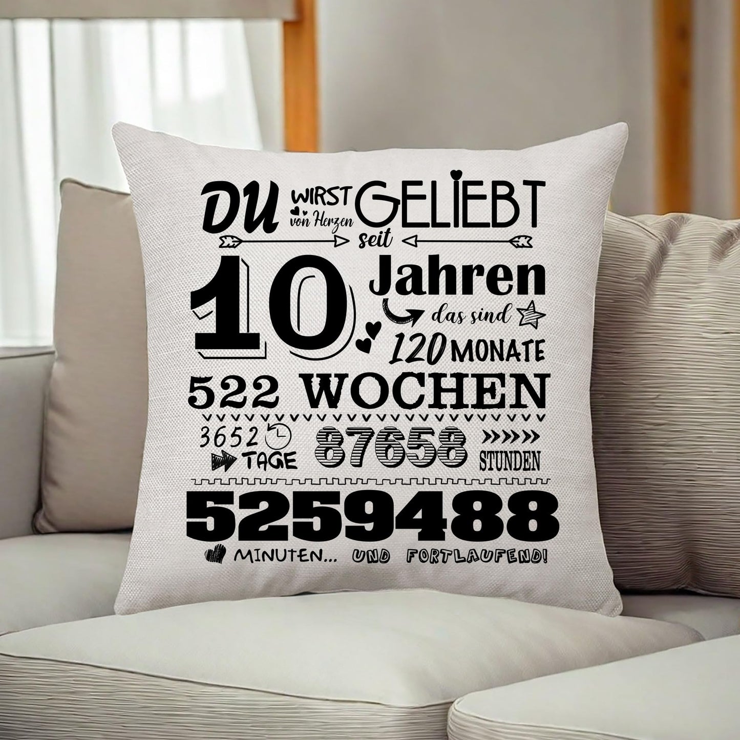 25th Wedding Anniversary Pillowcase Keepsake Gift for Couple – 25th