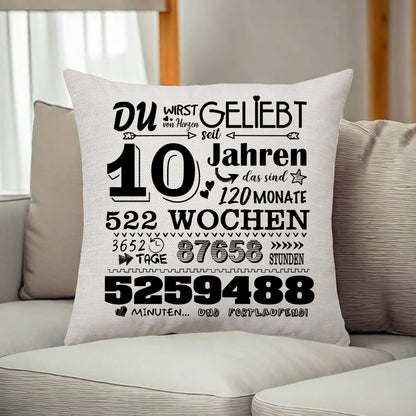 25th Wedding Anniversary Pillowcase Keepsake Gift for Couple – 25th