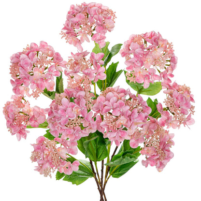 5-Piece Artificial Hydrangea Flower Set – Pink 50cm