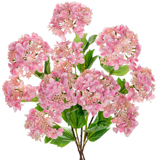 5-Piece Artificial Hydrangea Flower Set – Pink 50cm