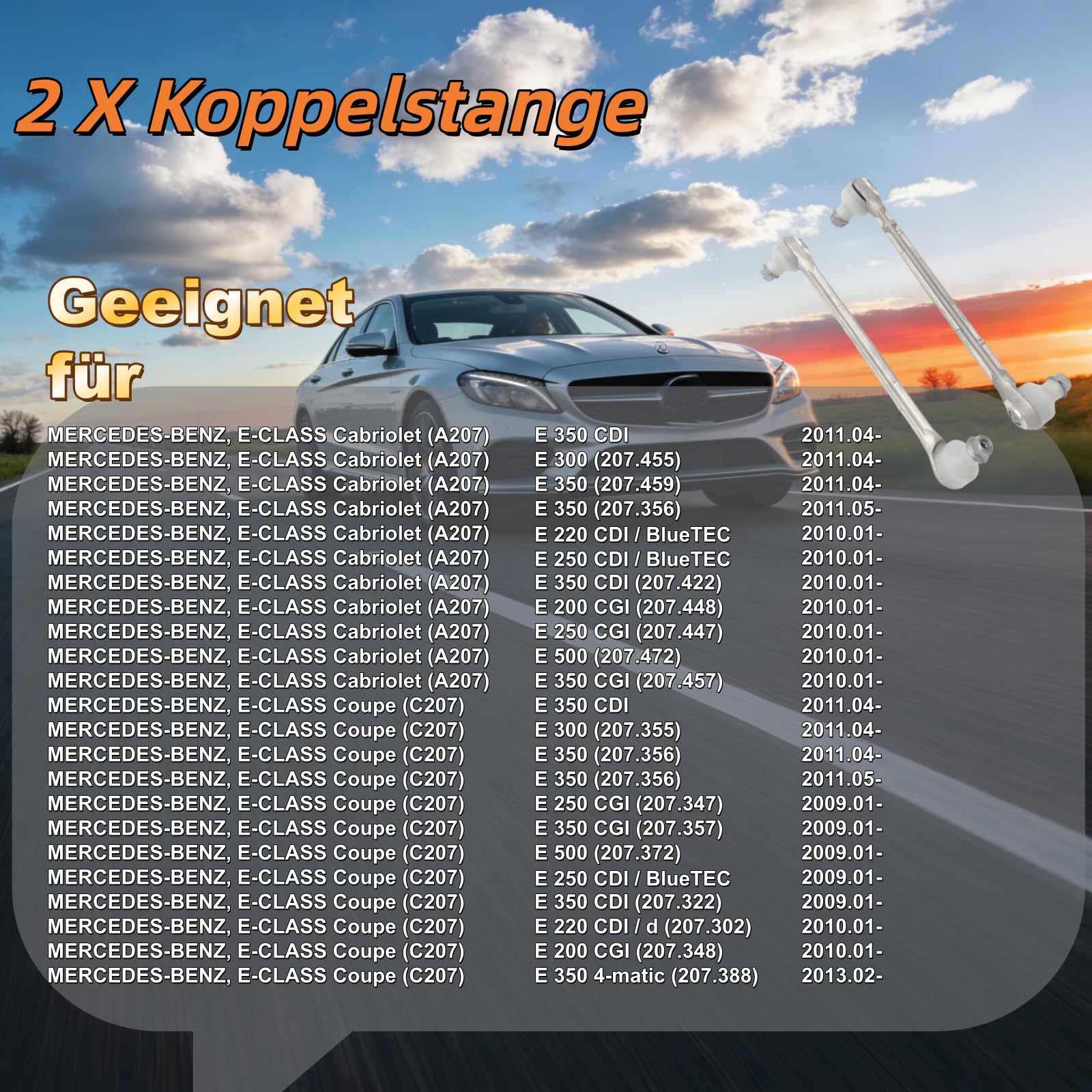 Front Stabiliser Link Pair Fit VW Polo/Skoda Fabia/Seat Ibiza/A1 – 2 Pieces