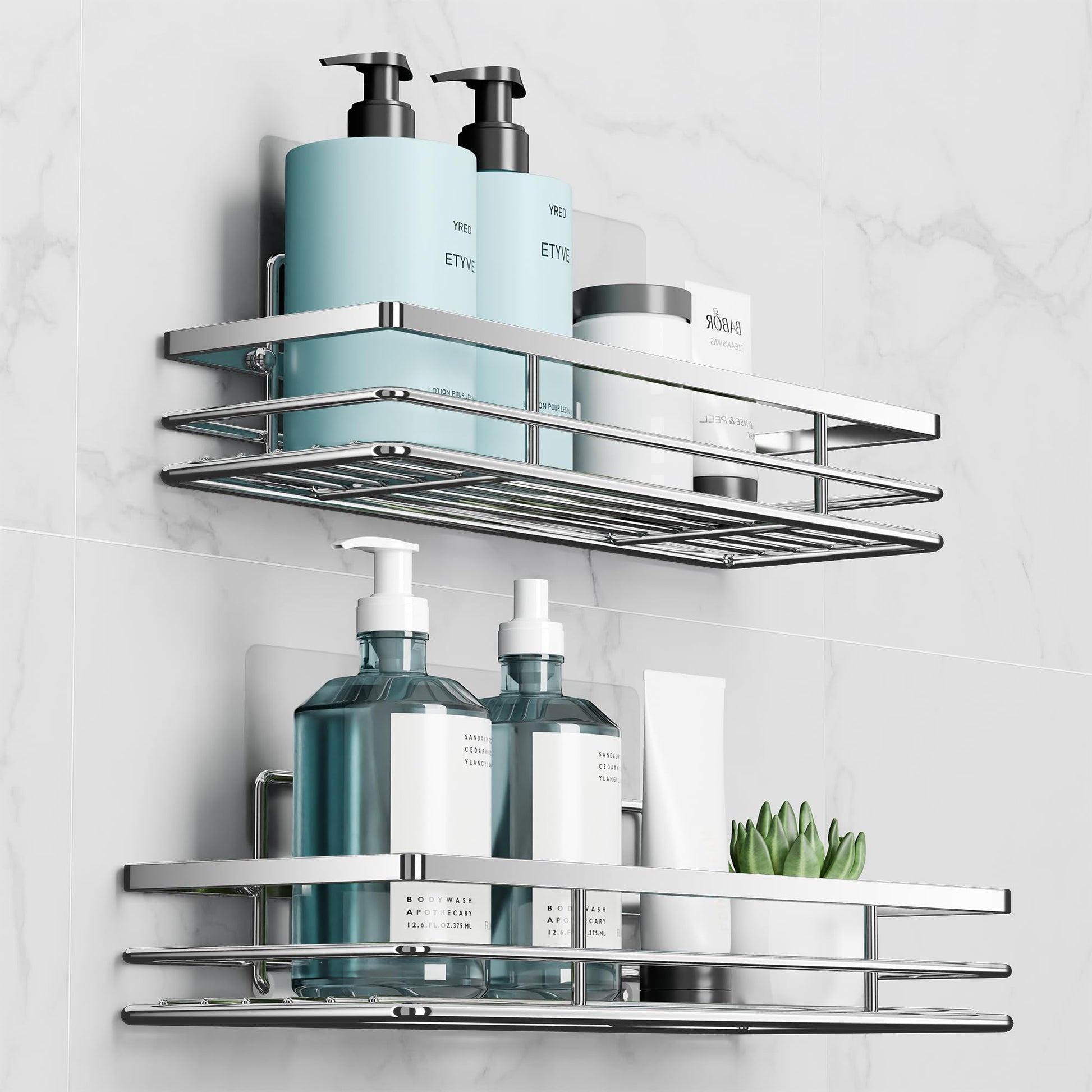 Shower shelf without drilling 2 pieces shower shelf shower basket bathroom organizer bathroom shelf bathroom shelf shampoo