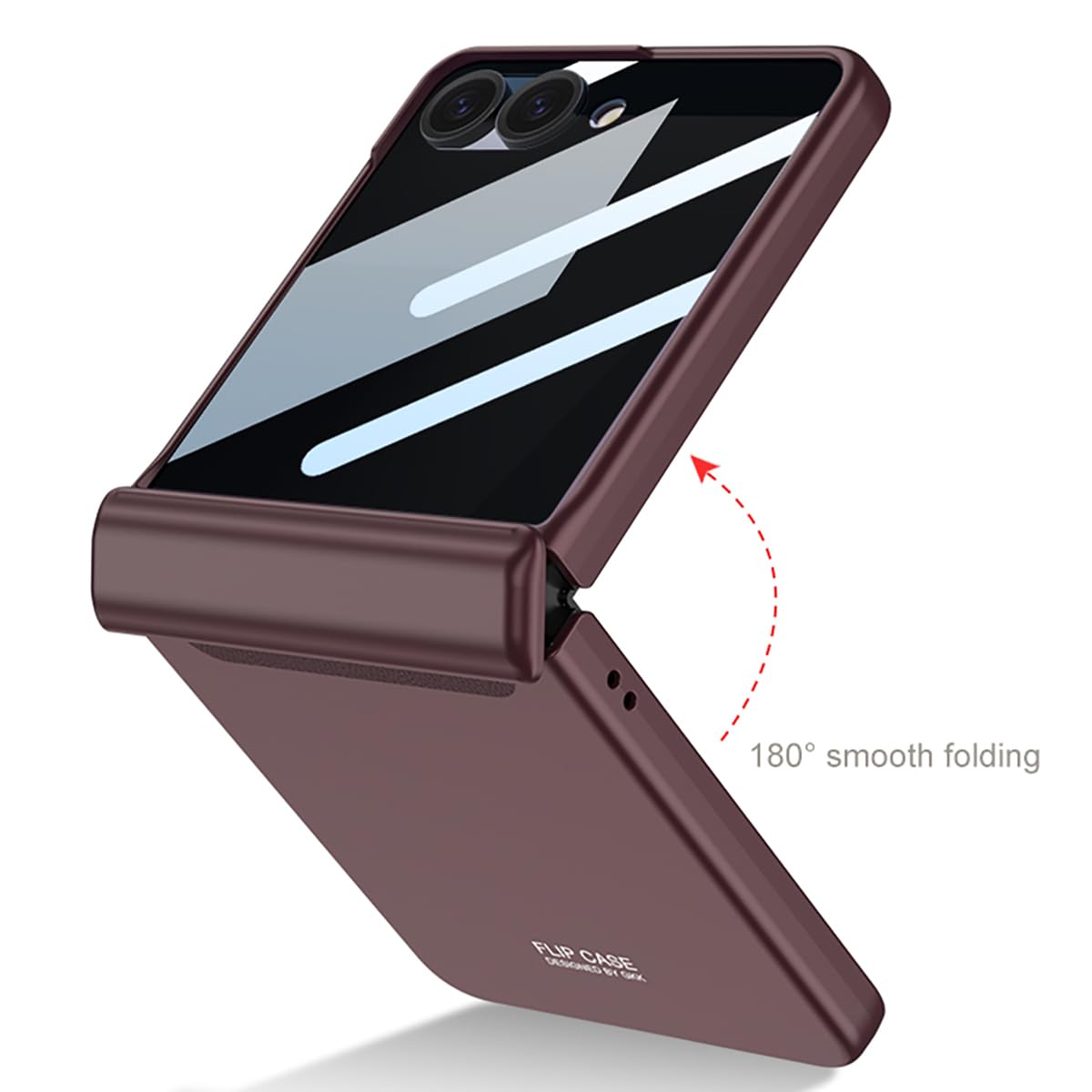 Samsung Galaxy Z Flip 7 Case Hinged Privacy Screen Protector All-Inclusive – Black