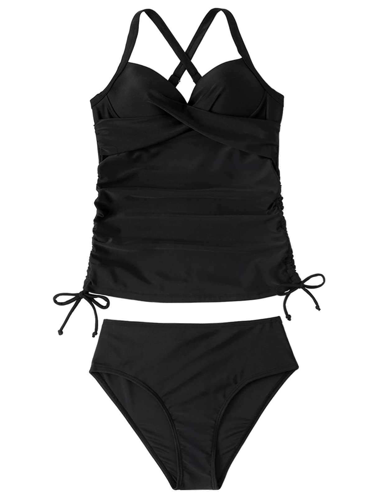 CheChury Women's Tankini Sexy Set Push up Swimsuit high Waist Two-piece swimwear Tankini Swimsuit Beachwear Sporty Summer