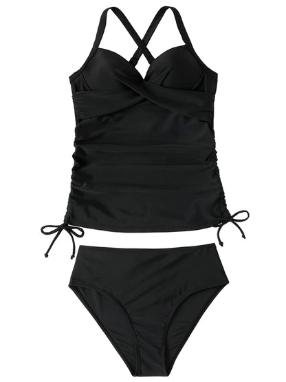 CheChury Women's Tankini Sexy Set Push up Swimsuit high Waist Two-piece swimwear Tankini Swimsuit Beachwear Sporty Summer