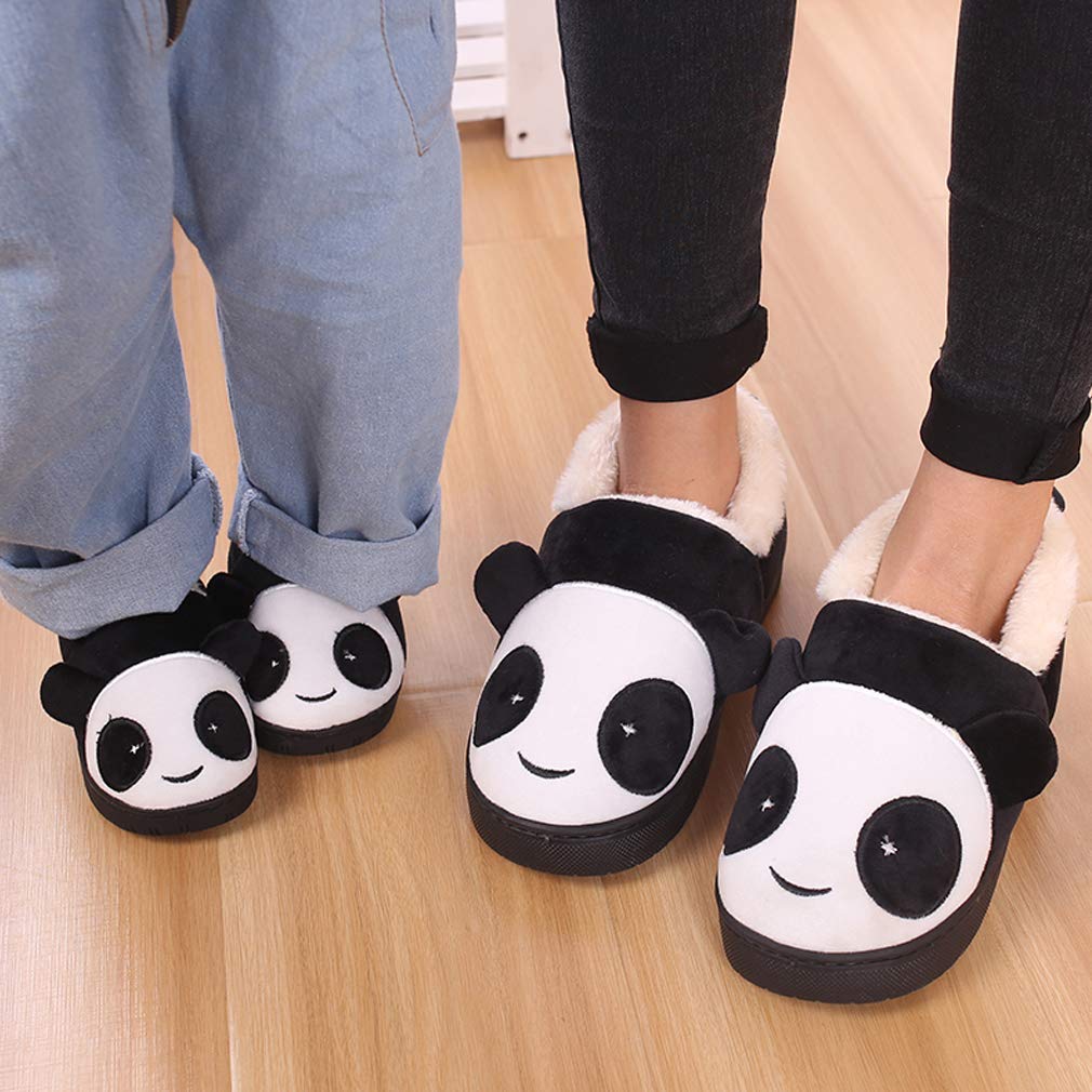 Kids' Plush Cat Slippers Non-Slip Warm – Black EU30-31 (Label 210)
